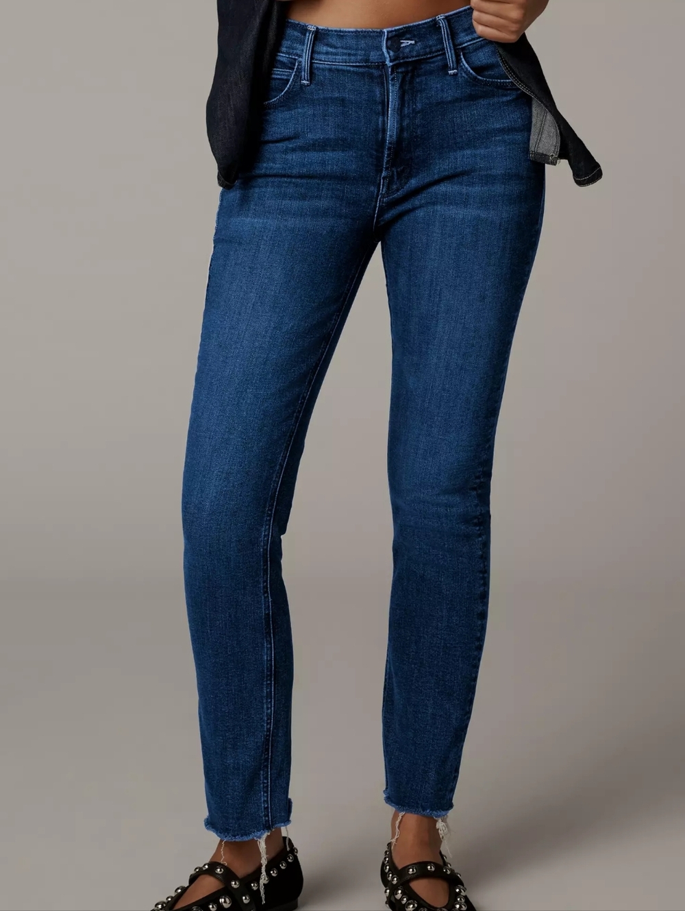 Mother Women's The Mid Rise Dazzler Now Or Never Jean Sz 31 Cotton Blend